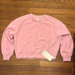 Lululemon Pink Crop Crew Soft Supreme